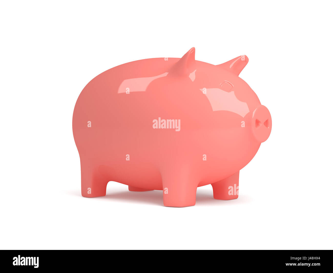 3d render of piggy bank with gold coins Stock Photo - Alamy