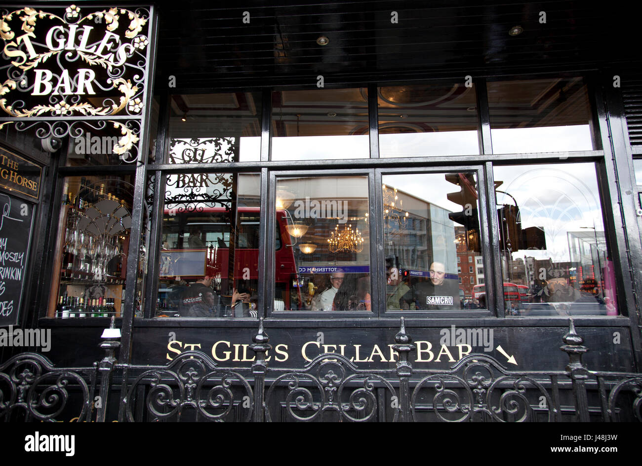 St Giles Bar on Oxford Street (near Tottenham Crt Rd) in London UK