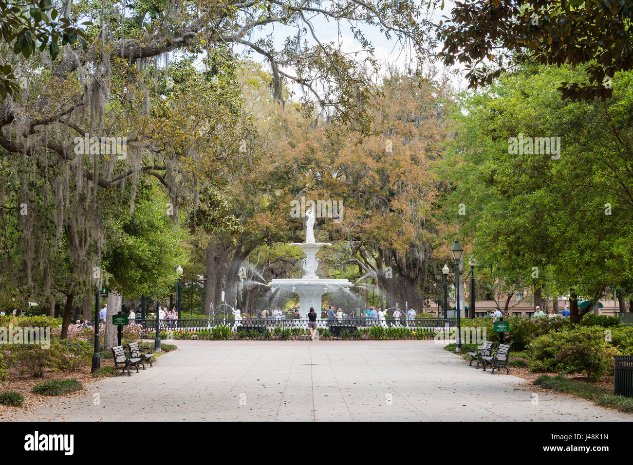 Savannah, GA March 27, 2017 Forsyth Park is the largest park in