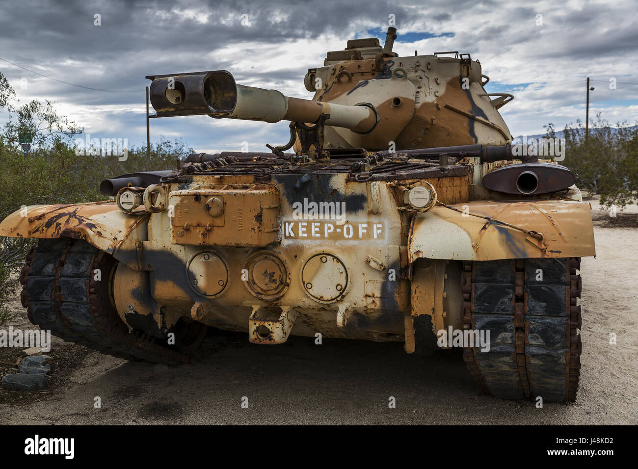 INDO, CA - NOV 20, 2016: Military vehicles, tanks and memorabilia on display at the General George S. Patton Memorial Museum. Stock Photo