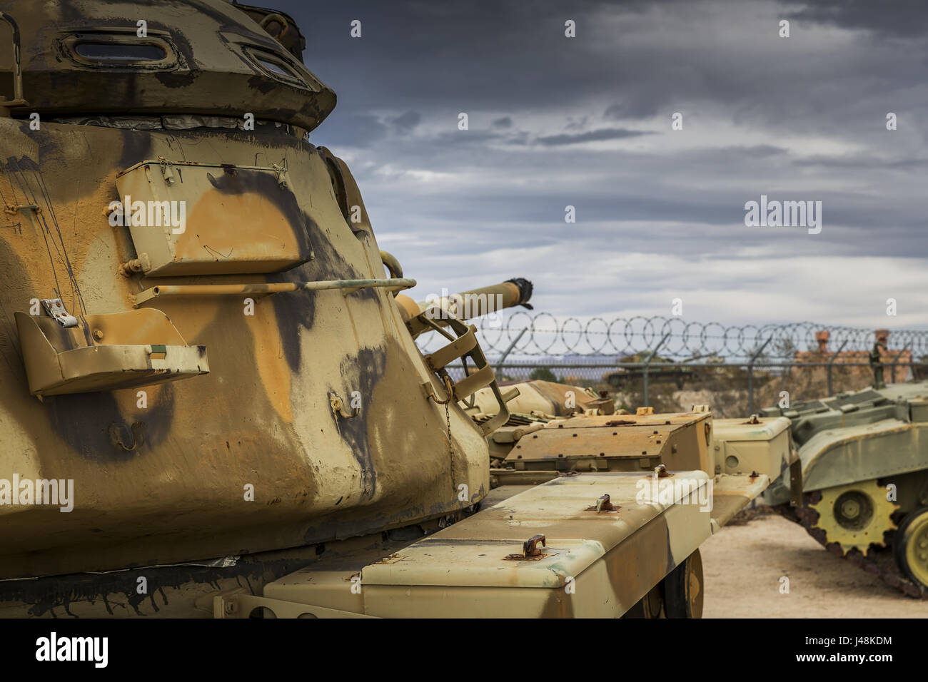 INDO, CA - NOV 20, 2016: Military vehicles, tanks and memorabilia on display at the General George S. Patton Memorial Museum. Stock Photo