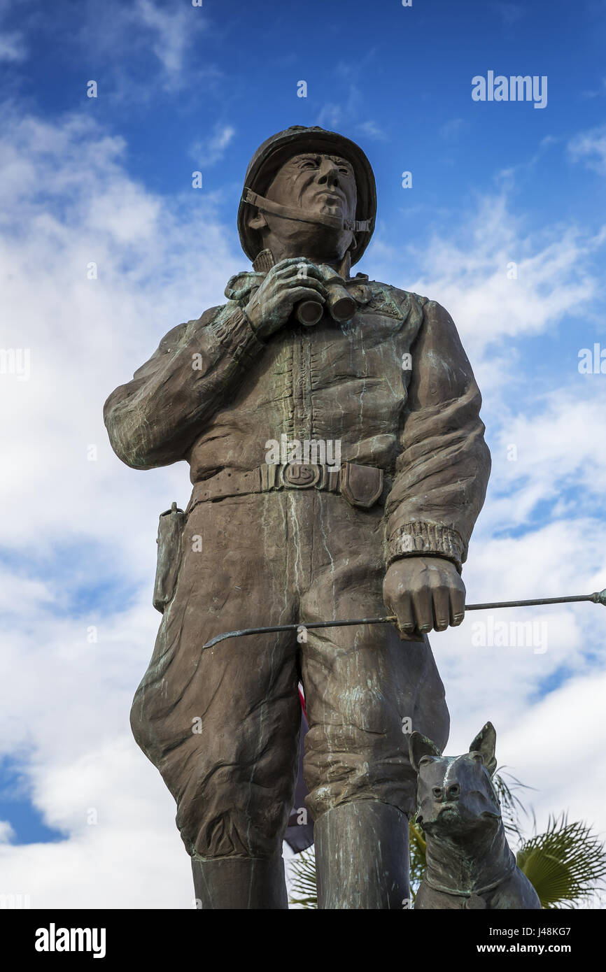 INDO, CA - NOV 20, 2016: Military vehicles, tanks and memorabilia on display at the General George S. Patton Memorial Museum. Stock Photo