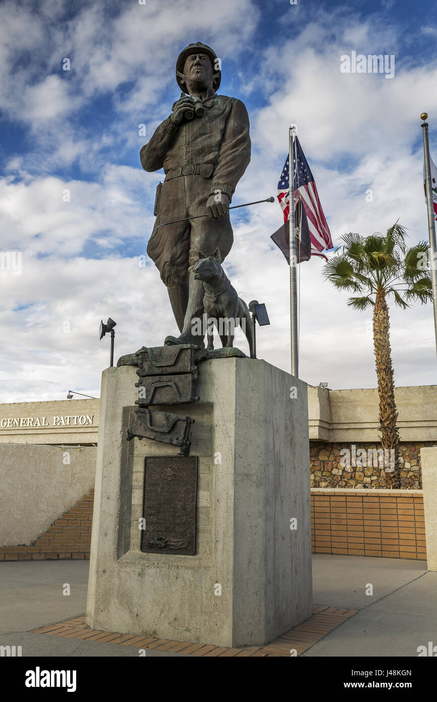 INDO, CA - NOV 20, 2016: Military vehicles, tanks and memorabilia on display at the General George S. Patton Memorial Museum. Stock Photo