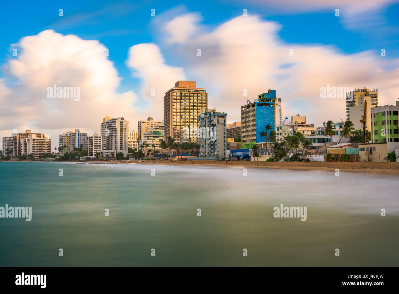 San Juan, Puerto Rico resort skyline on Condado Beach Stock Photo - Alamy