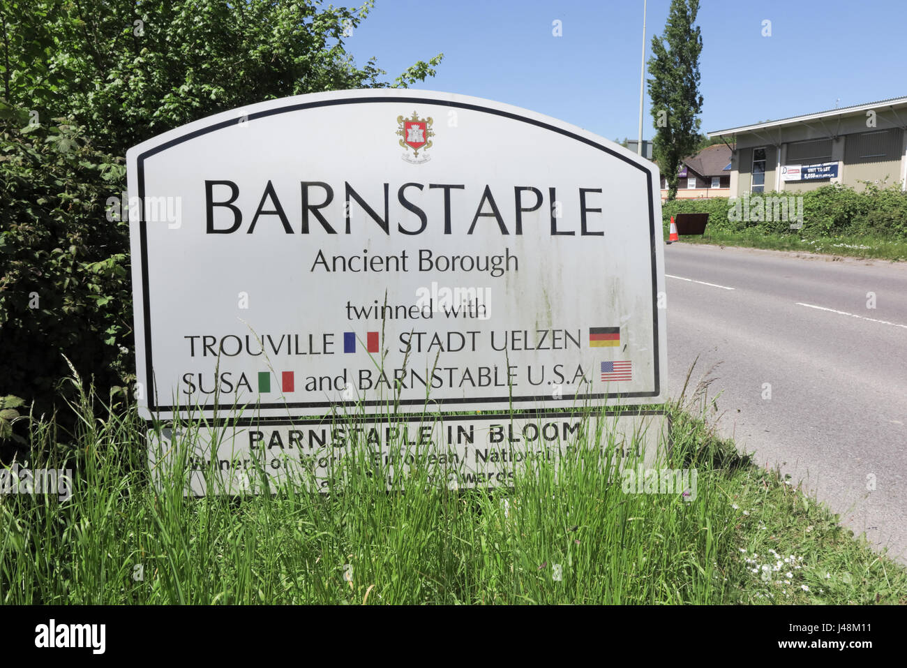 Welcome to Barnstaple sign Stock Photo