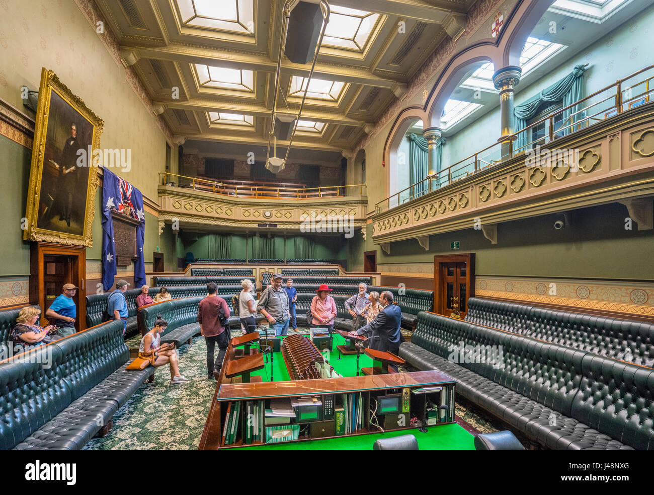 Australia, New South Wales, Sydney, the Legislative Assembly Chamber of the New South Wales Parliament during Open Sydney Stock Photo