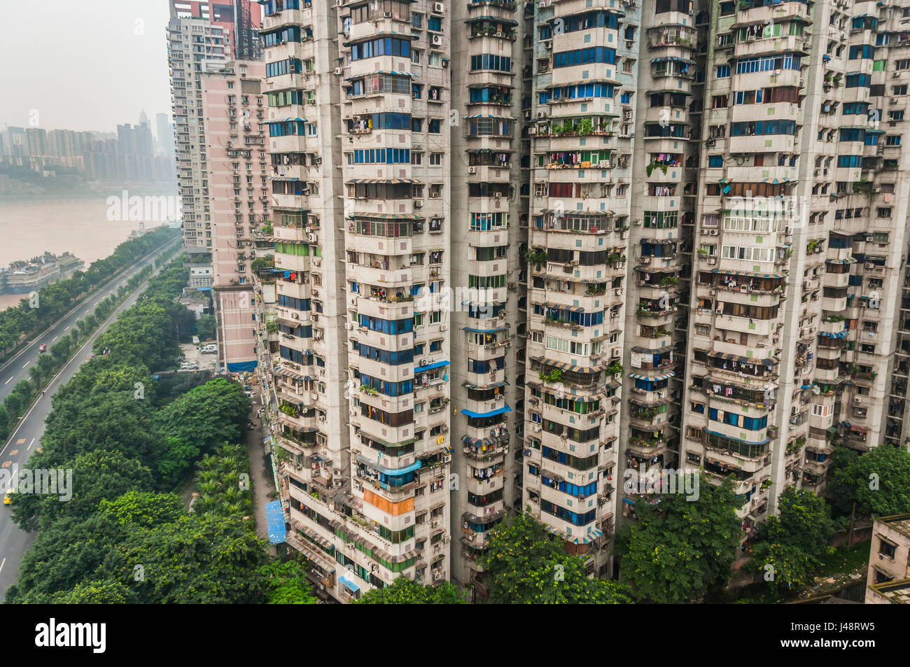Residential buildings over 30 floors for apartments; Chongqing, China