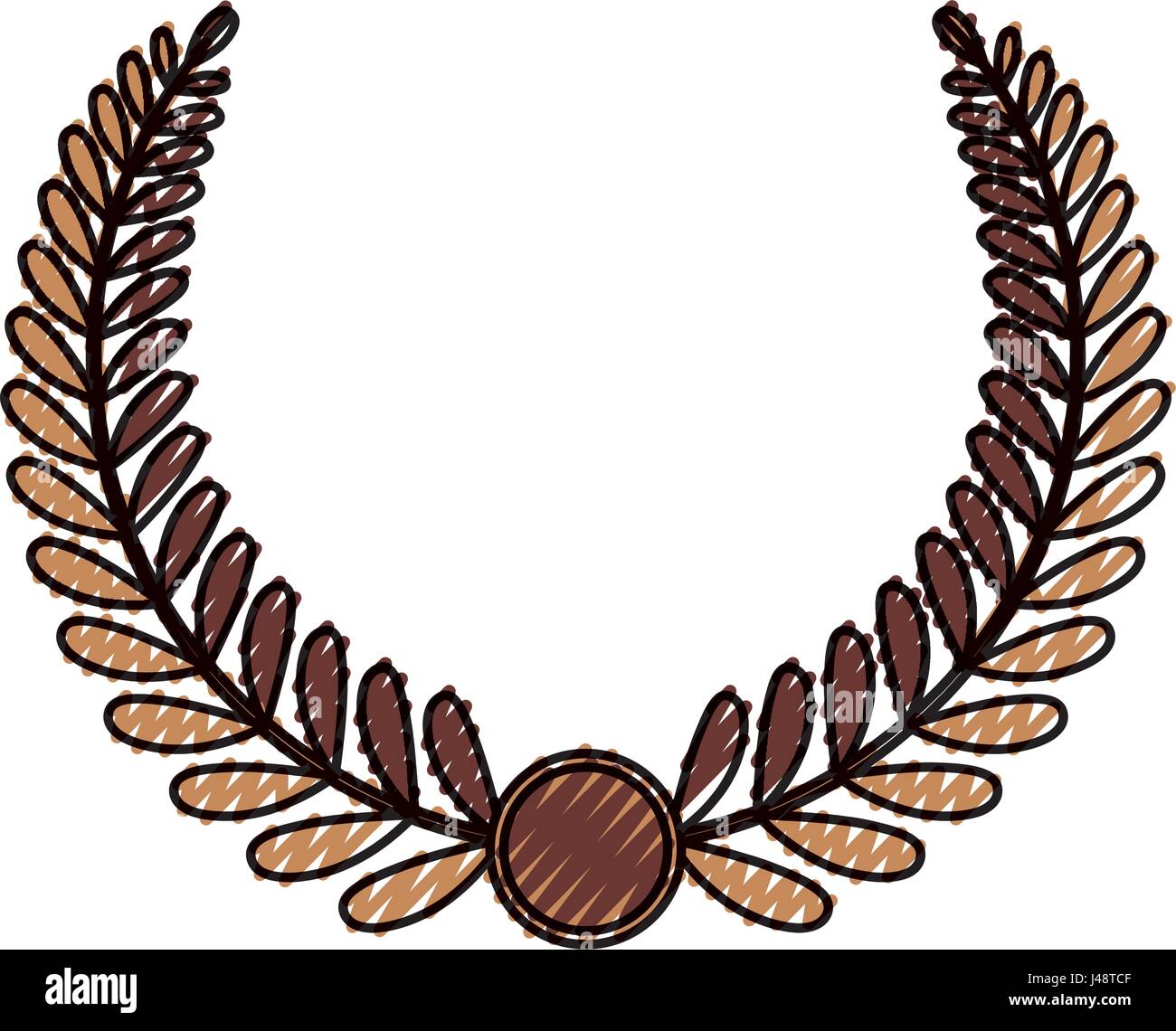 Wreath leaves ornament Stock Vector Image & Art - Alamy