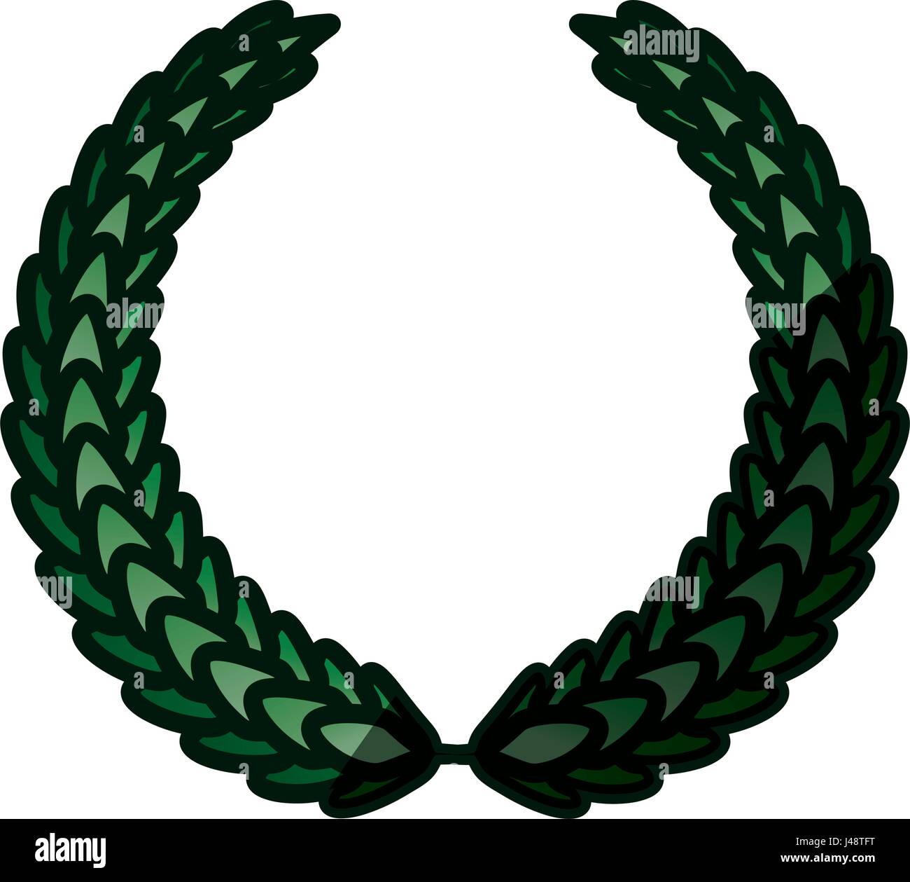 Wreath leaves ornament Stock Vector Image & Art - Alamy