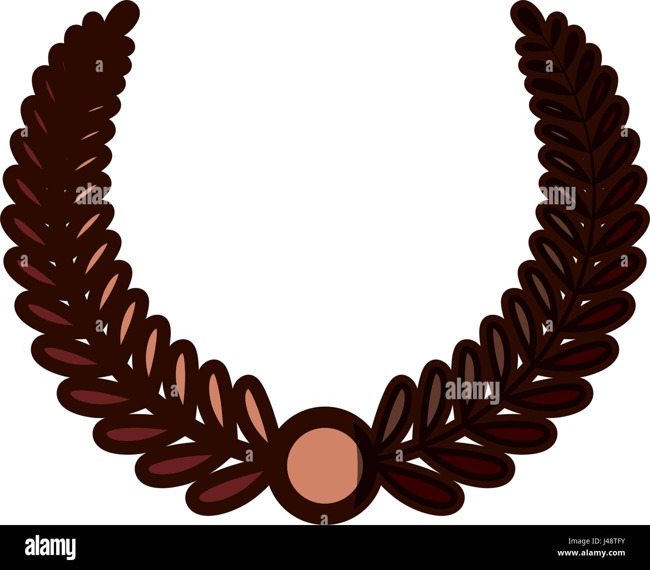 Wreath leaves ornament Stock Vector Image & Art - Alamy