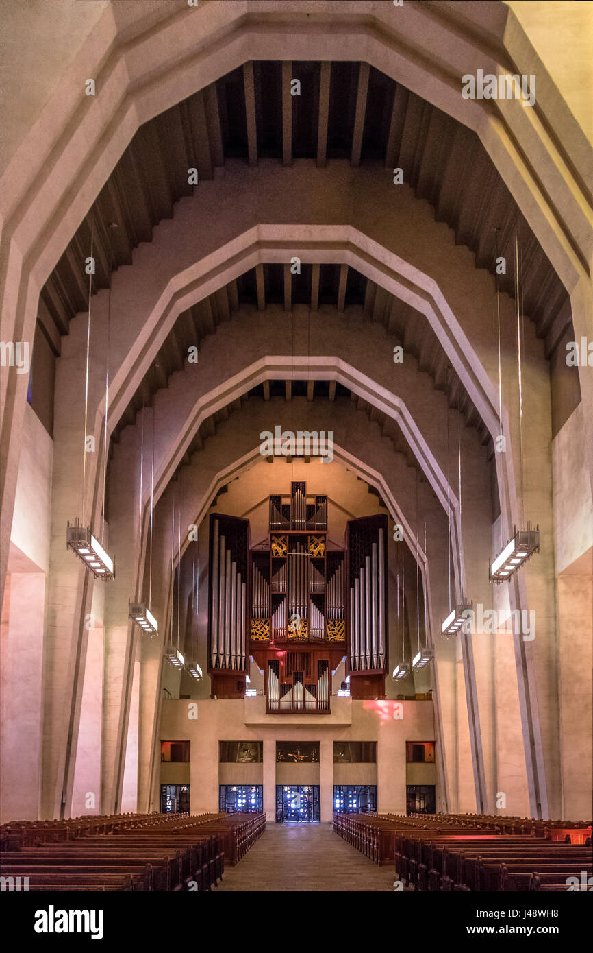 Interior of Saint Joseph's Oratory with Basilica Organ - Montreal, Quebec, Canada Stock Photo