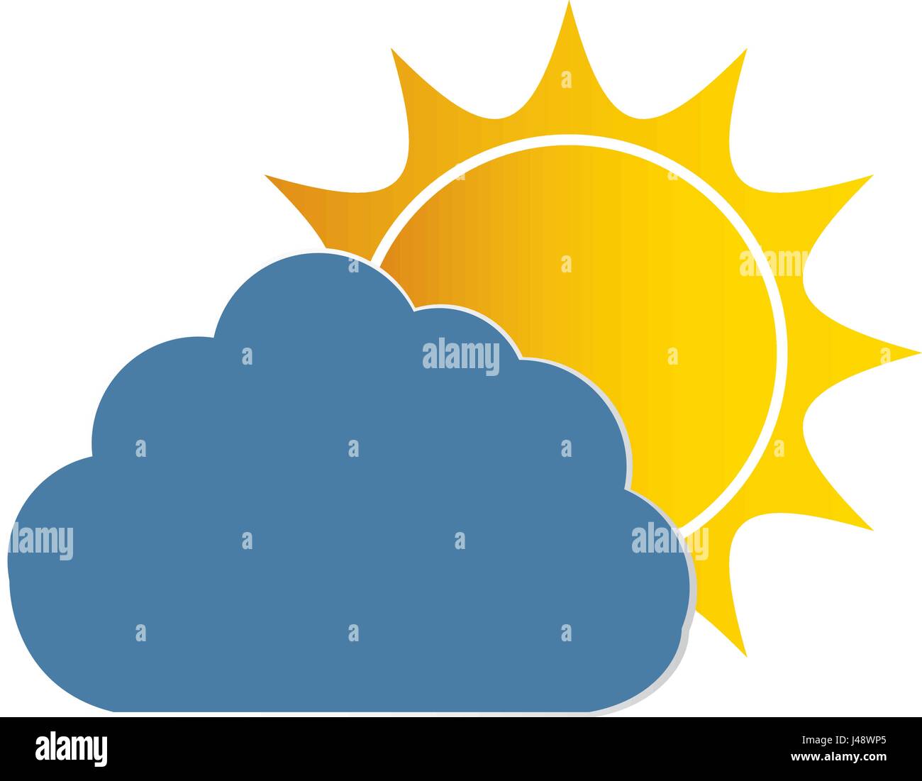sun and cloud icon Stock Vector Image & Art - Alamy