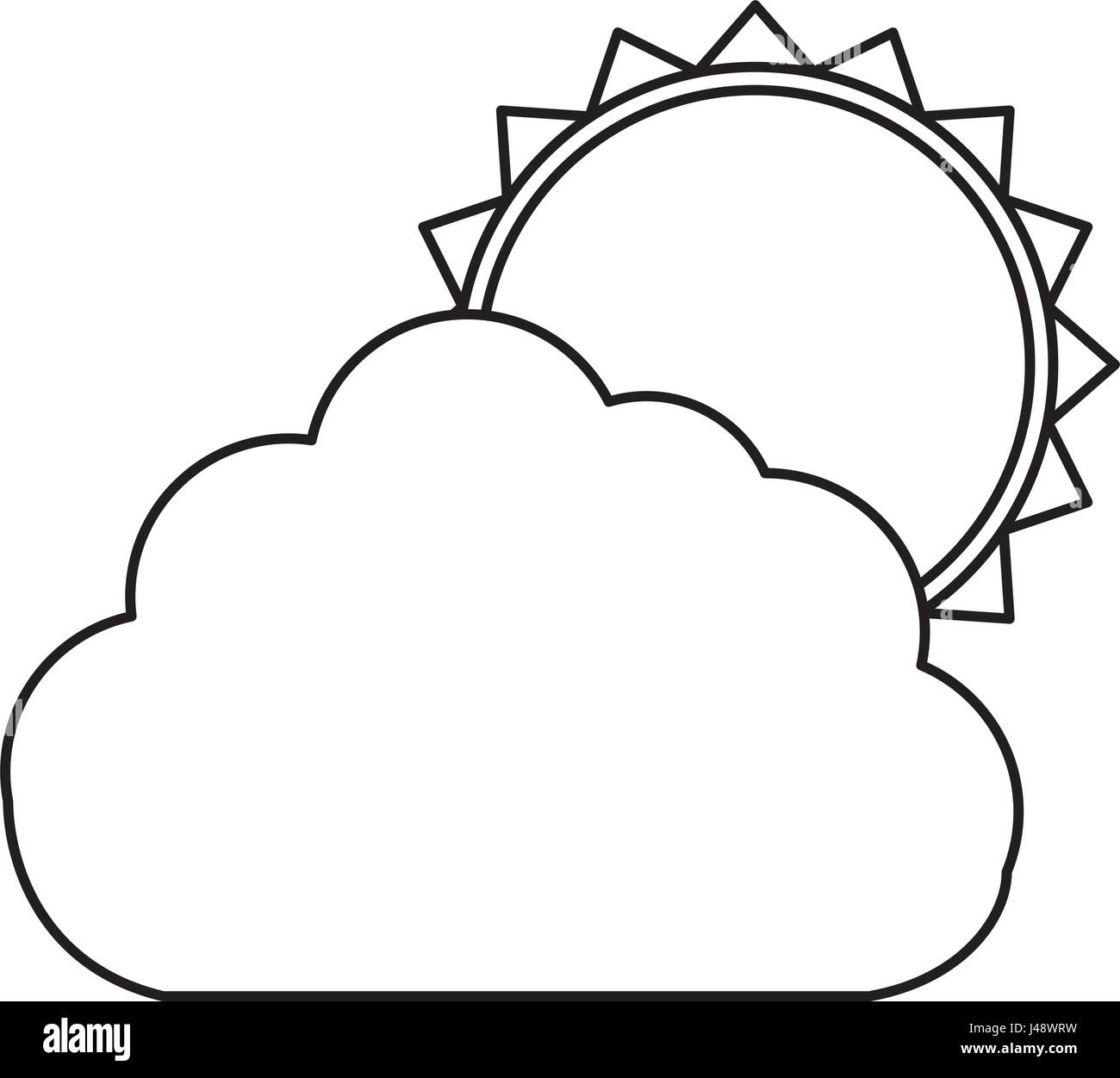 sun and cloud icon Stock Vector Image & Art - Alamy