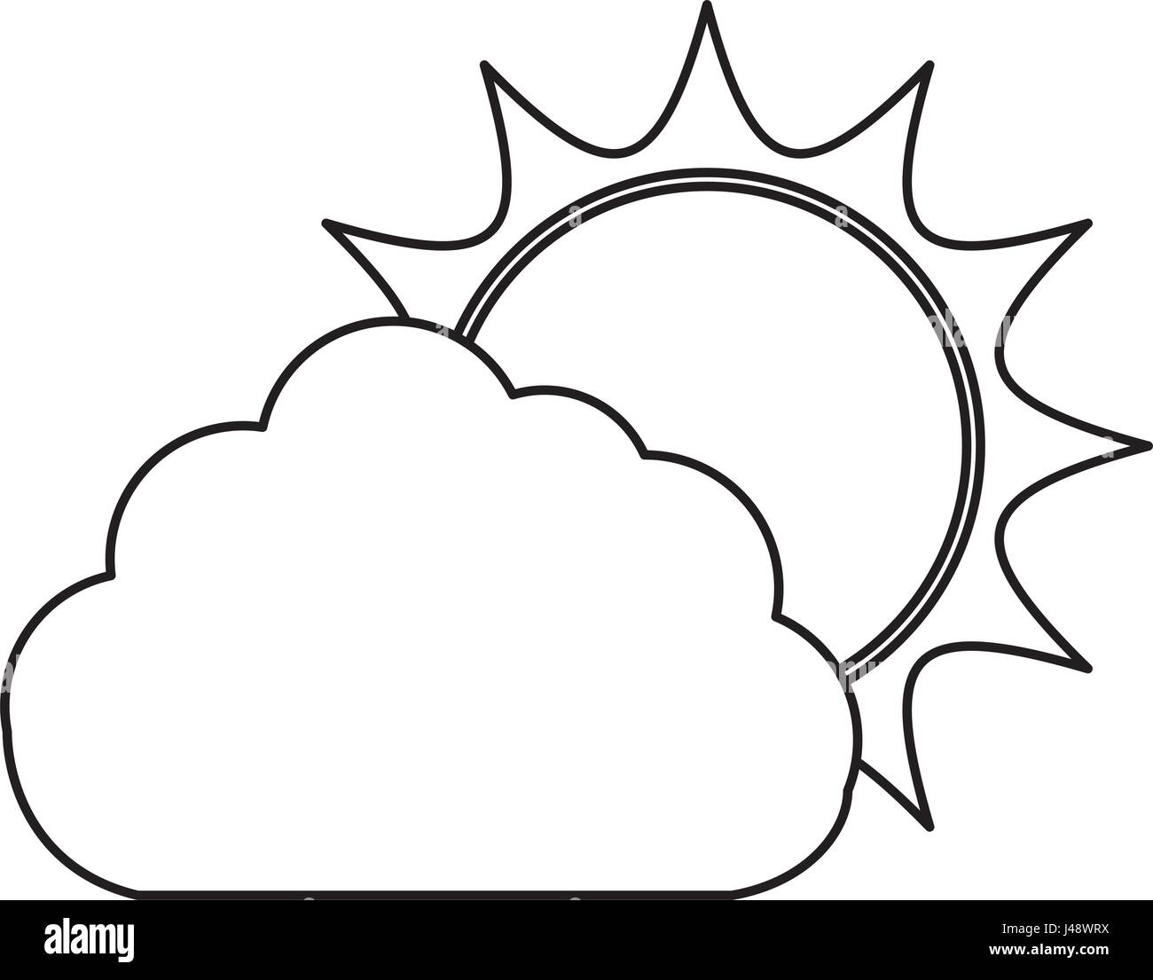 sun and cloud icon Stock Vector Image & Art - Alamy