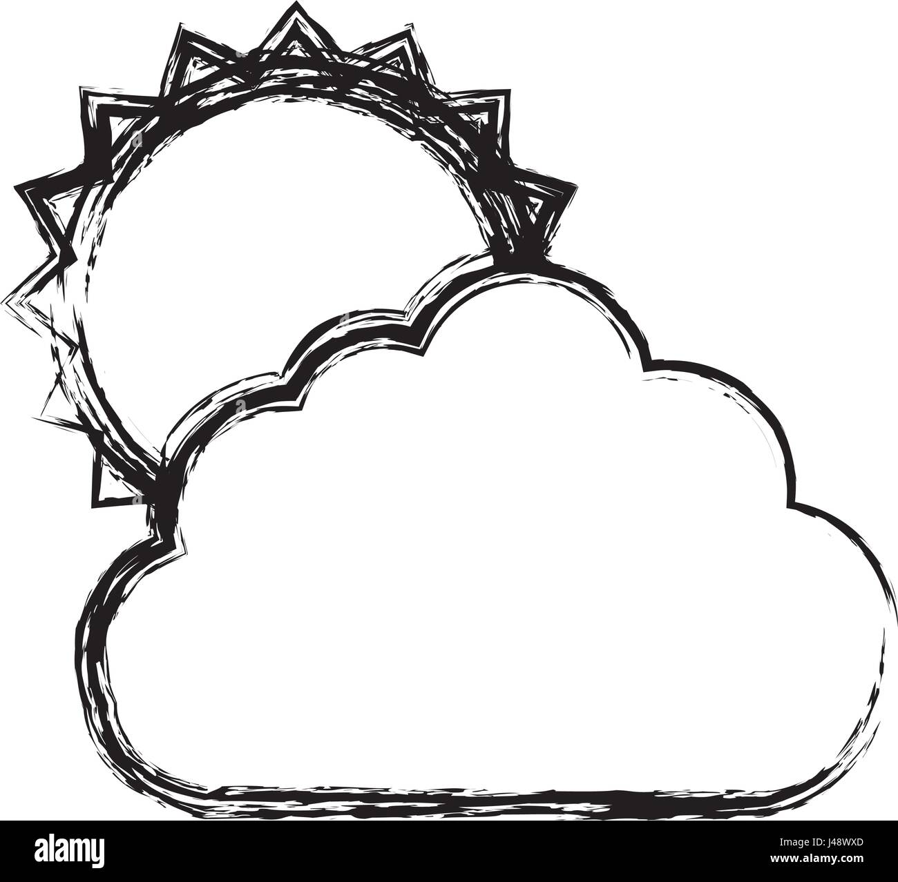cloud and sun icon Stock Vector Image & Art - Alamy
