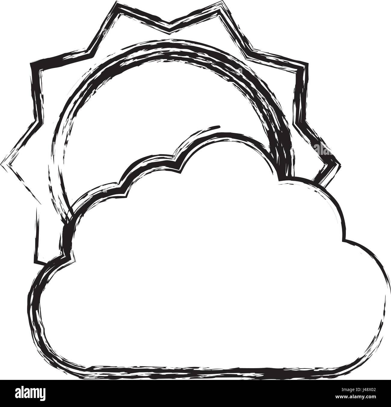cloud and sun icon Stock Vector Image & Art - Alamy