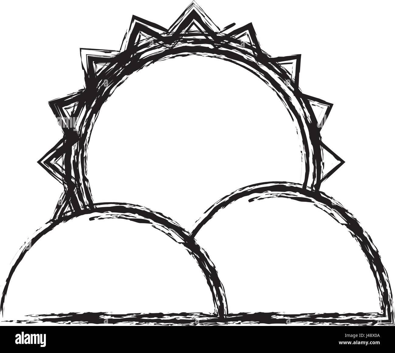 mountains and sun icon Stock Vector Image & Art - Alamy