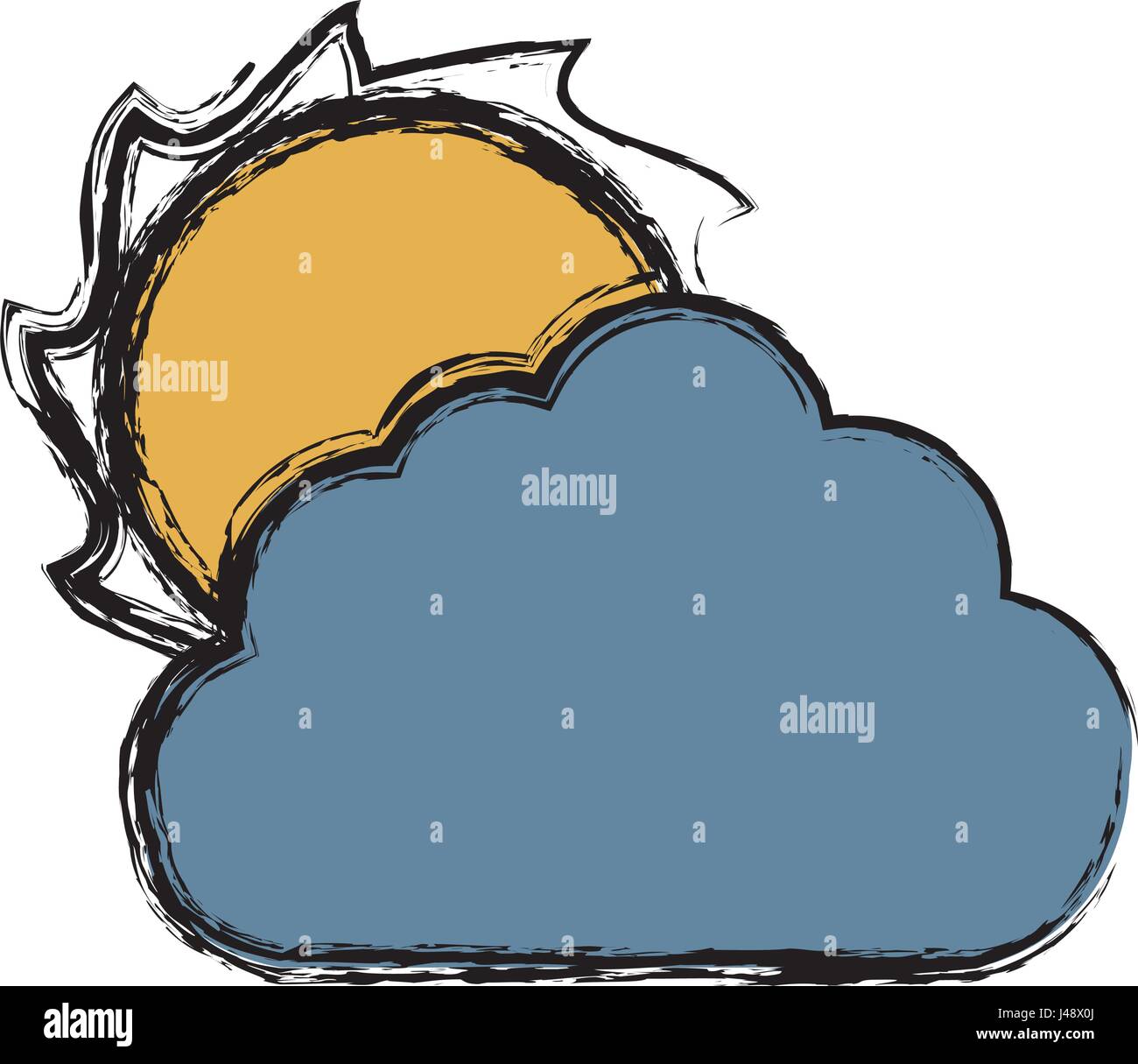 cloud and sun icon Stock Vector Image & Art - Alamy
