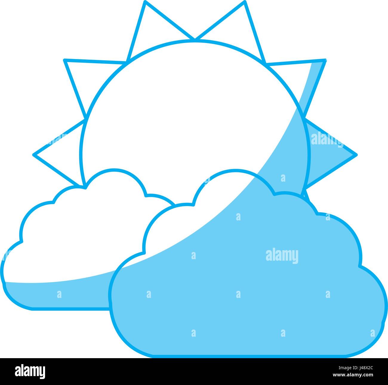 cloud and sun icon Stock Vector Image & Art - Alamy