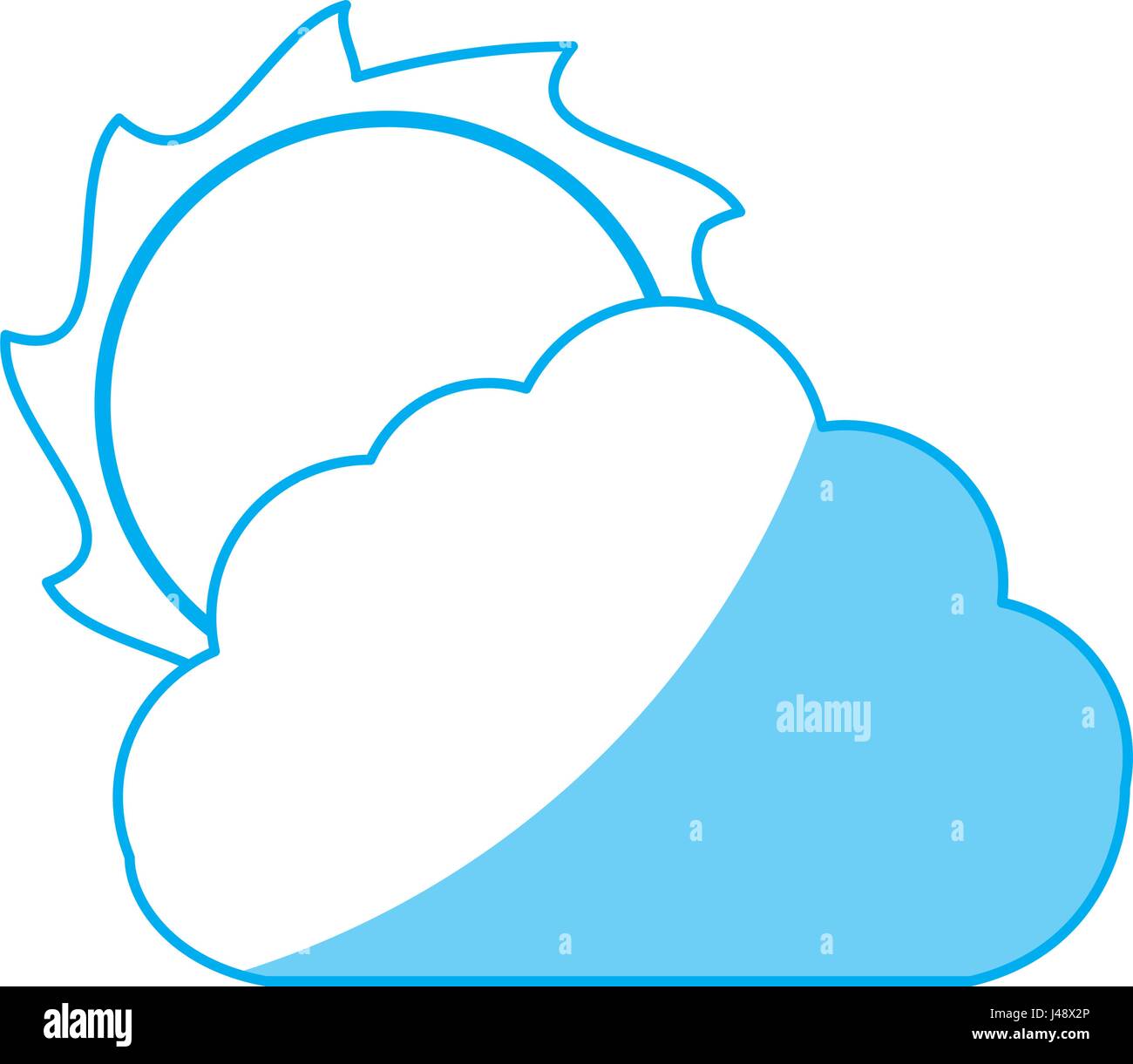 cloud and sun icon Stock Vector Image & Art - Alamy