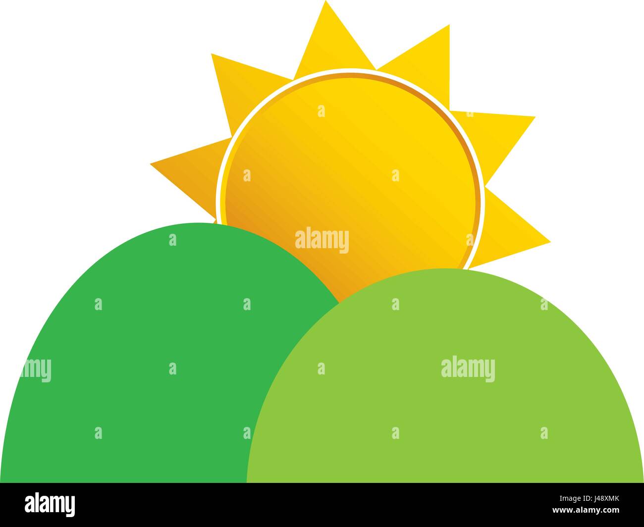 mountains and sun icon Stock Vector Image & Art - Alamy