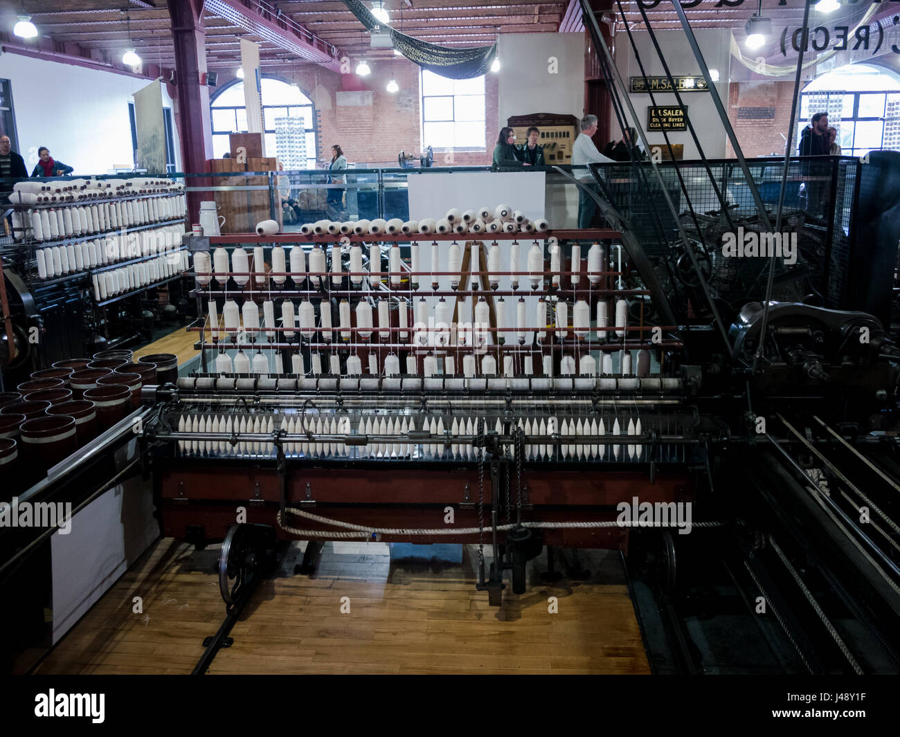 cotton weaving industrial machinery from the era of the industrial