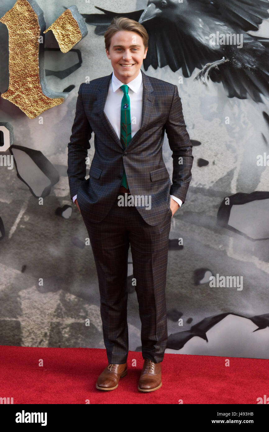 London, UK. 10th May, 2017.  Barney Walsh attends the European premiere of King Arthur - Legend of the Sword at the Cineworld Empire in Leicester Square. Credit: Paul Davey/Alamy Live News Stock Photo