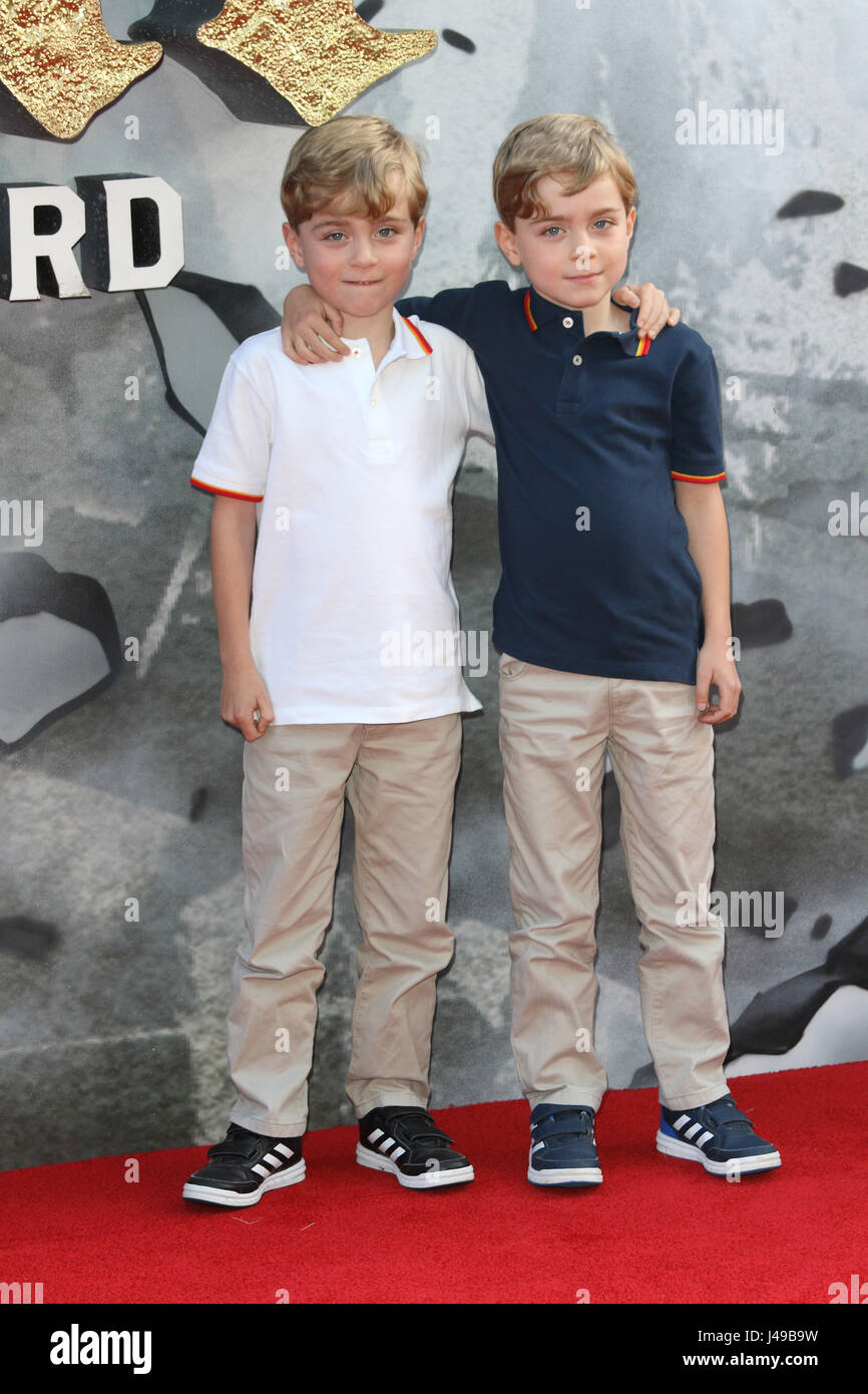 London, UK. Oliver and Zac Barker at King Arthur Legend of the Sword