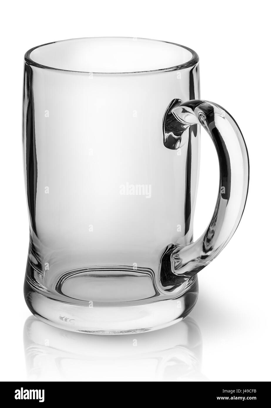 Mug for beer top view rotated Stock Photo