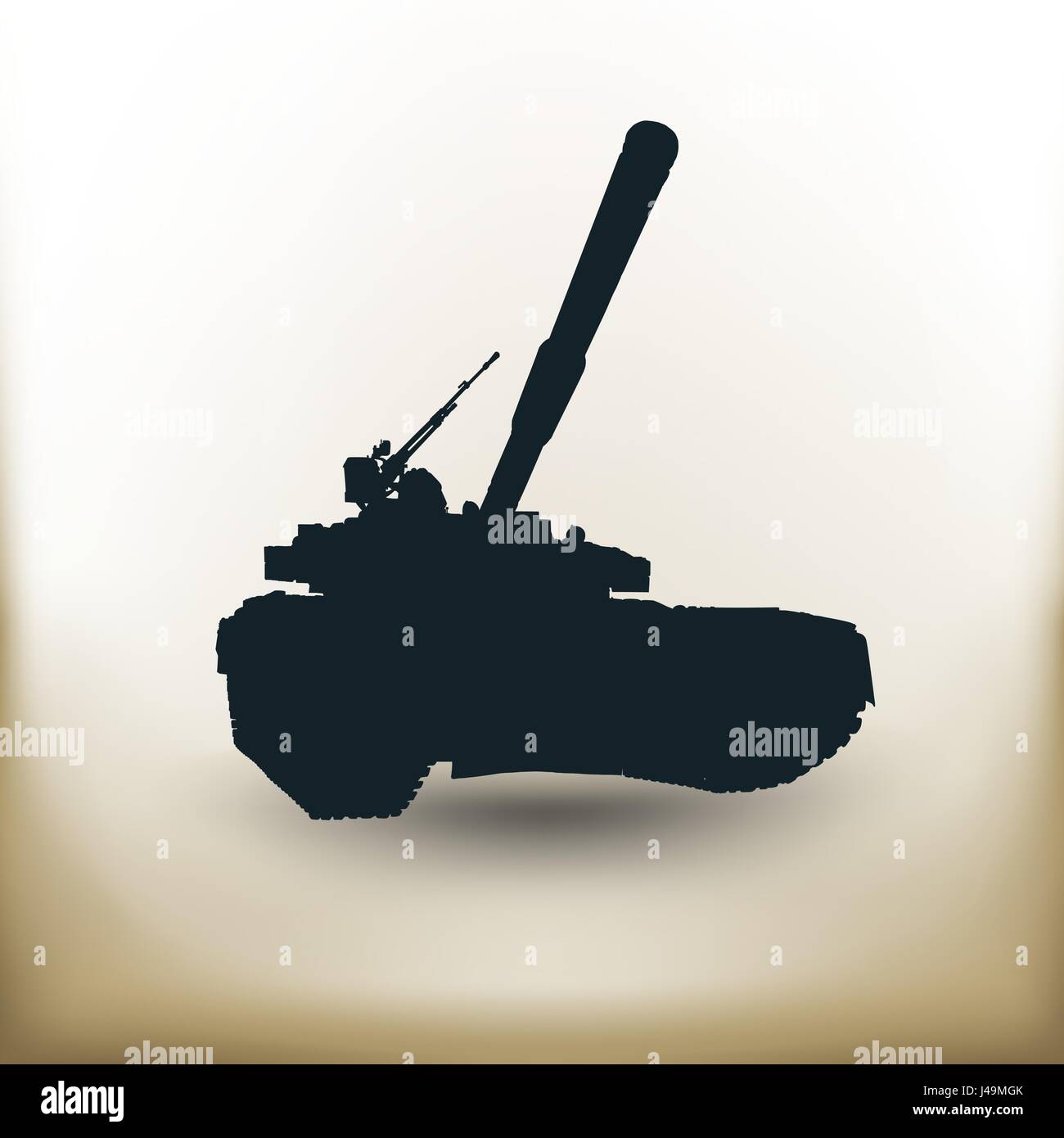 simple battle tank Stock Vector