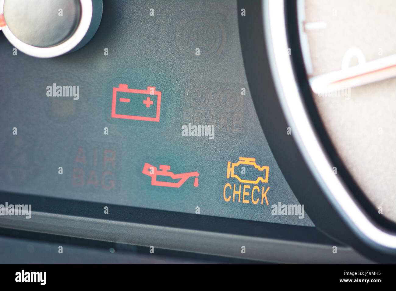 Malfunction or check engine car symbols, dashboard icon Stock Photo Alamy