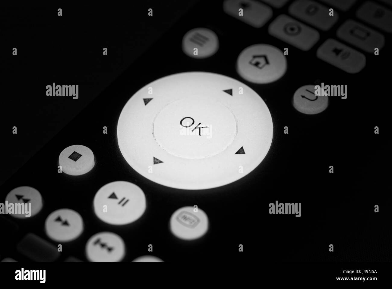 remote control with backlight in monochrome Stock Photo - Alamy