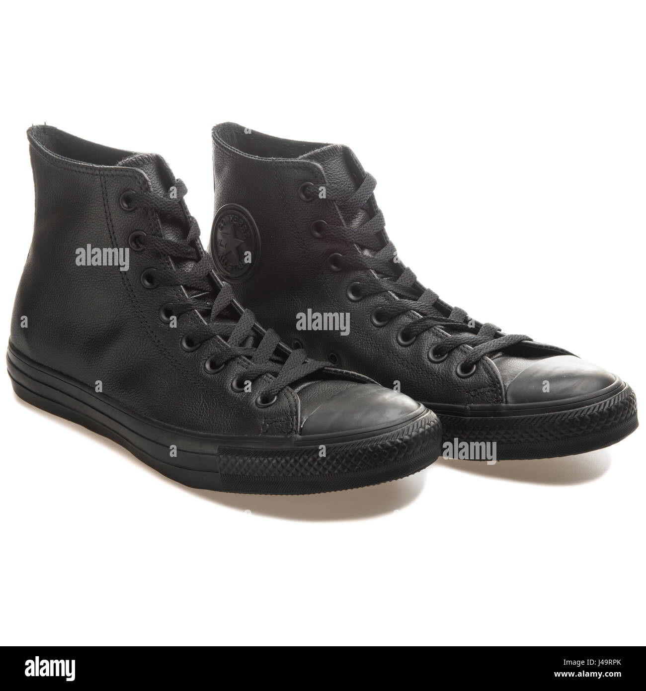 Converse Chuck Taylor All Star Hi Black - 135251C Stock Photo - Alamy