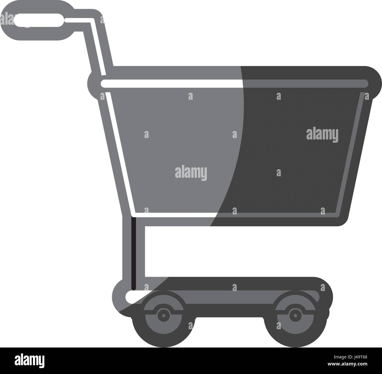 grayscale silhouette of shopping cart Stock Vector Image & Art - Alamy
