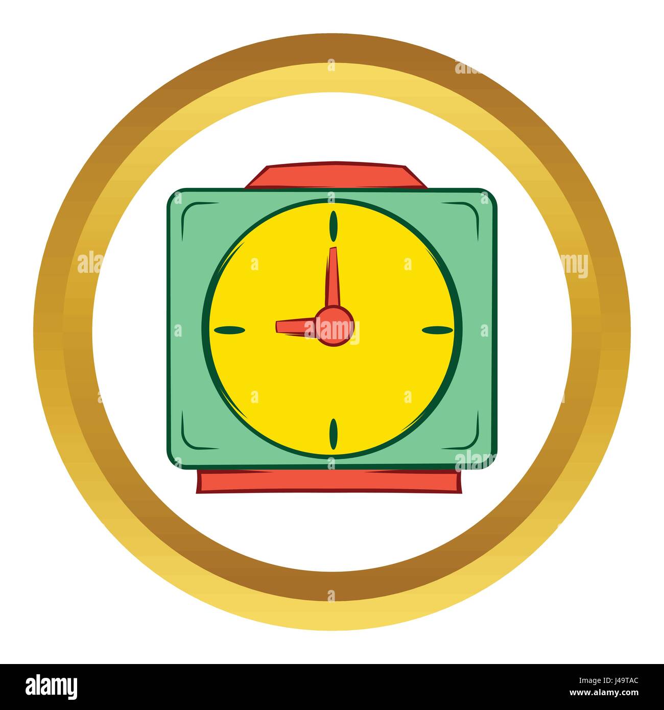 Colorful alarm clock vector icon, cartoon style Stock Vector Image ...