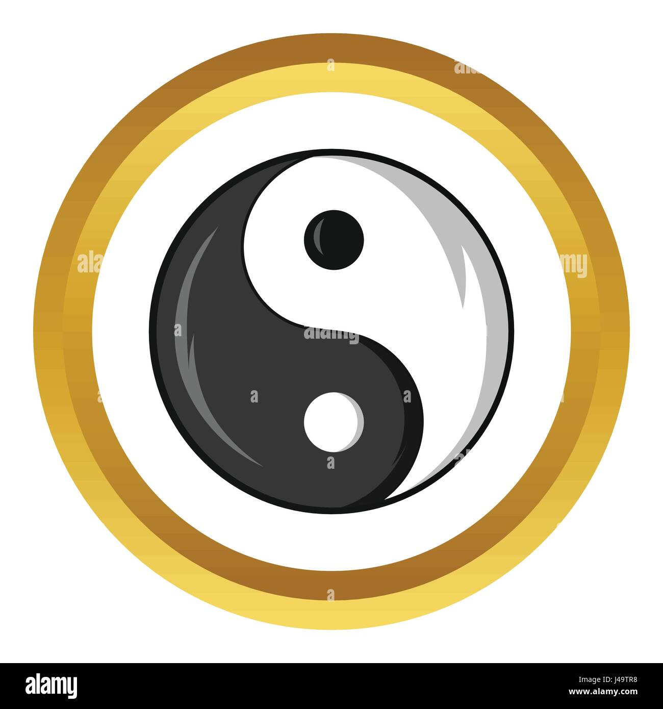 Yin and yang symbol vector icon, cartoon style Stock Vector Image & Art ...