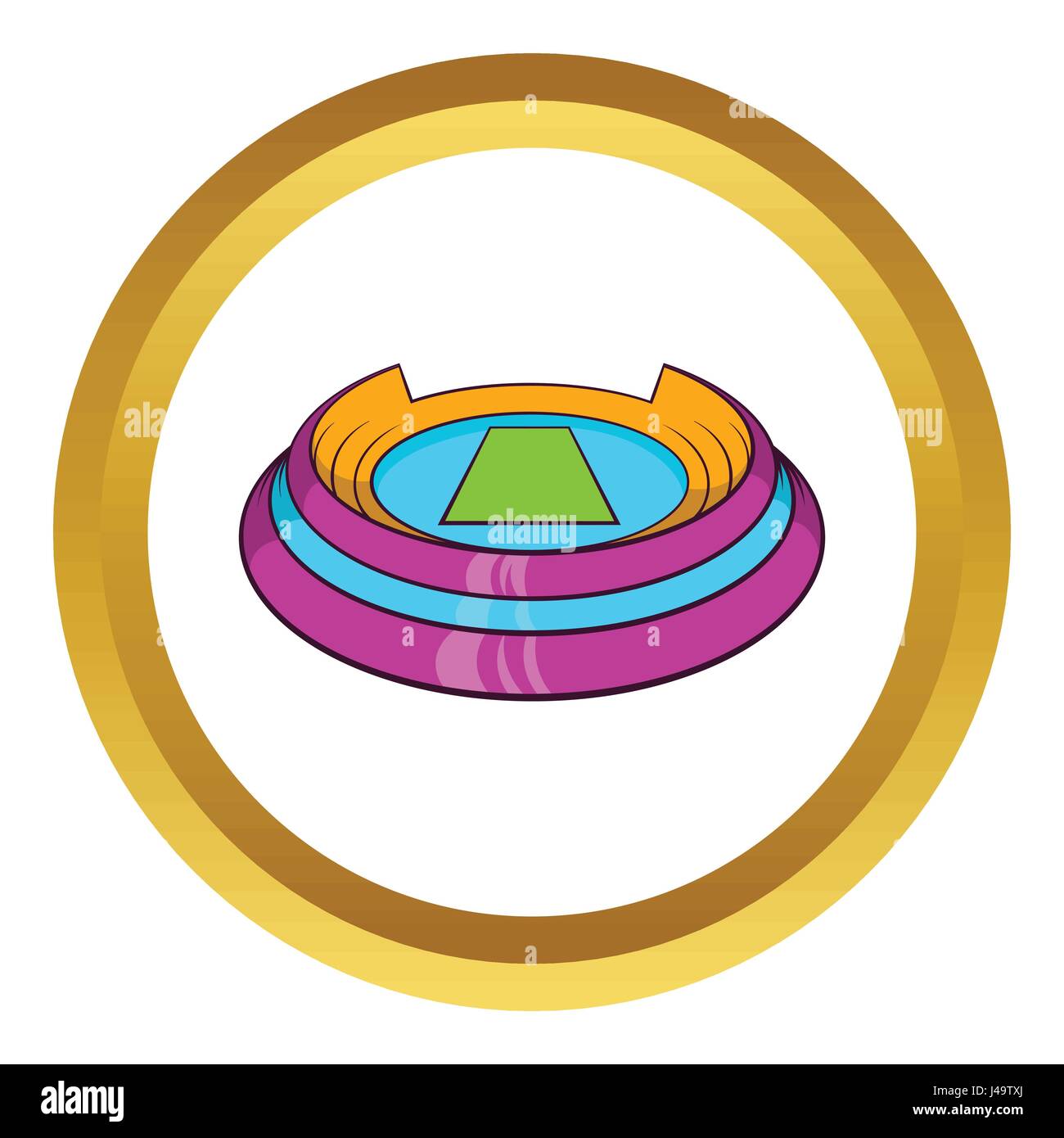 Round sports stadium vector icon Stock Vector Image & Art Alamy