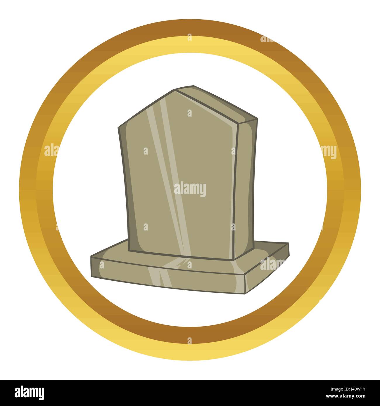 Sepulchral monument vector icon Stock Vector