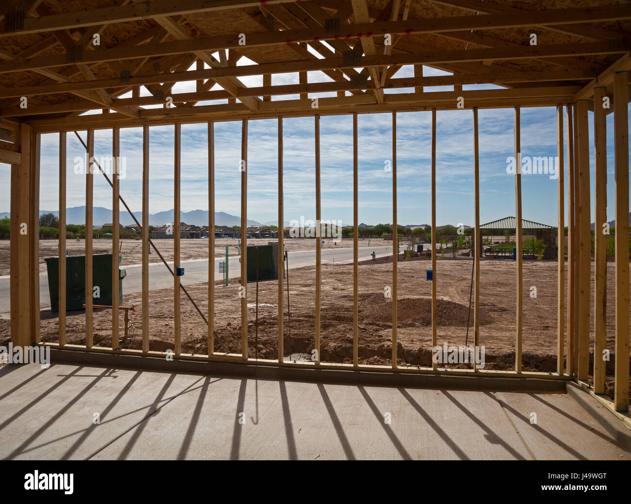 Marana, Arizona Rapid construction of new home subdivisions in the