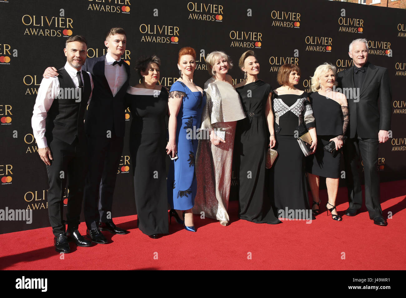 The Olivier Awards 2017 held at the Royal Albert Hall - Arrivals  Featuring: Gary Barlow, Tim Frith, Claire Moore, Claire Machin, Debbie Chazen, Joanna Riding, Sophie-Louise Dann, Michele Dotrice Where: London, United Kingdom When: 09 Apr 2017 Credit: Lia Toby/WENN.com Stock Photo
