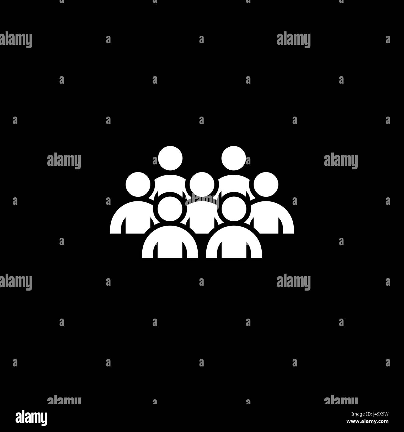 Group of People Icon. Business Concept. Flat Design. Stock Vector