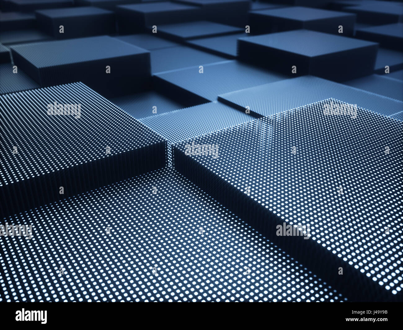3D illustration. Abstract background of metallic structure. Stock Photo