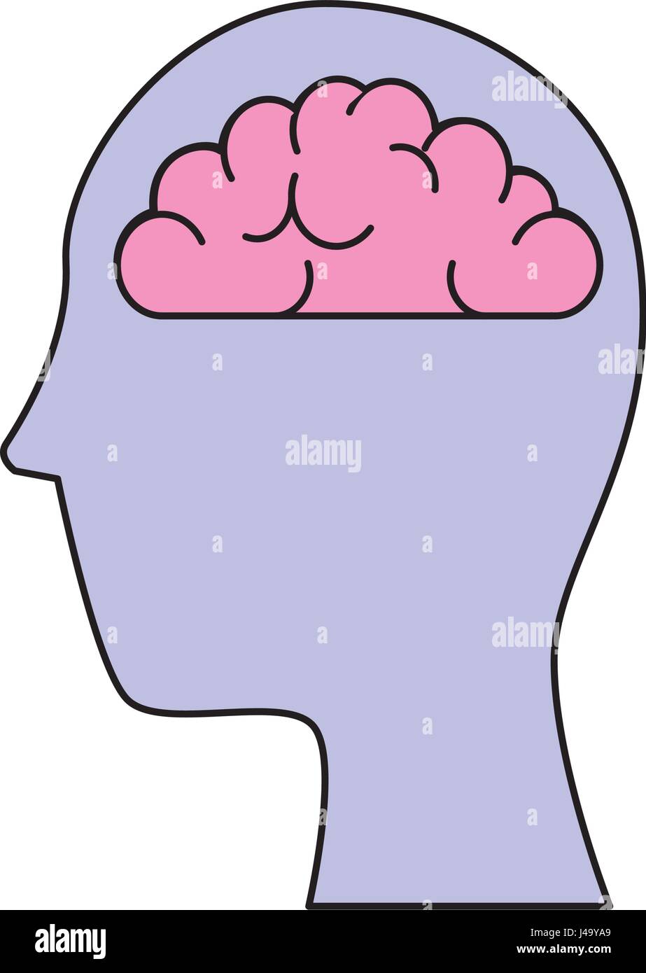Human Brain Silhouette High Resolution Stock Photography and Images - Alamy