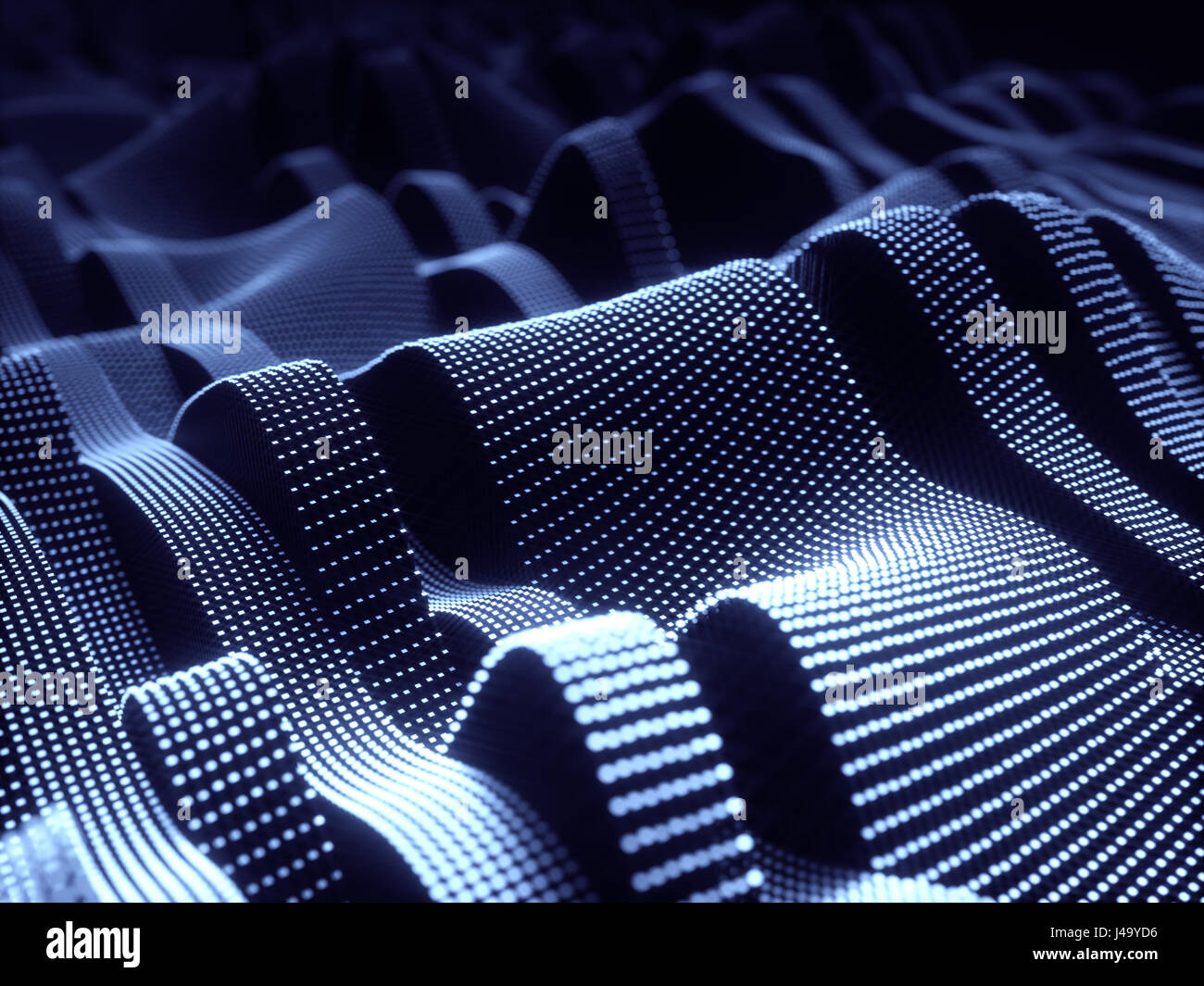 3D illustration. Abstract background of metallic structure. Stock Photo