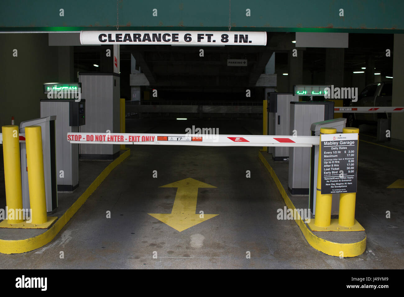 Image of a garage parking lot exit Stock Photo Alamy