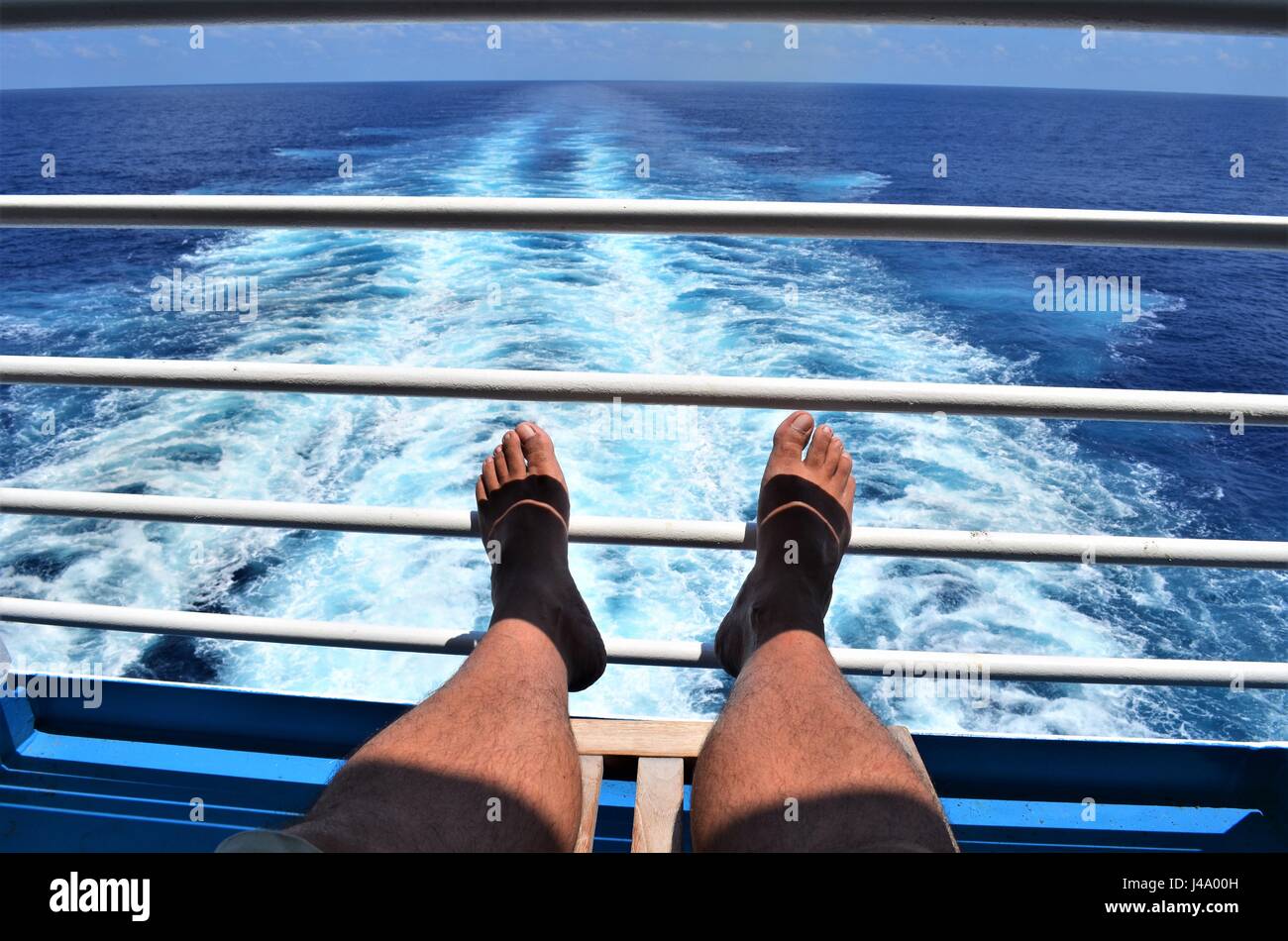 Relaxing on balcony of cruise ship hi-res stock photography and images ...