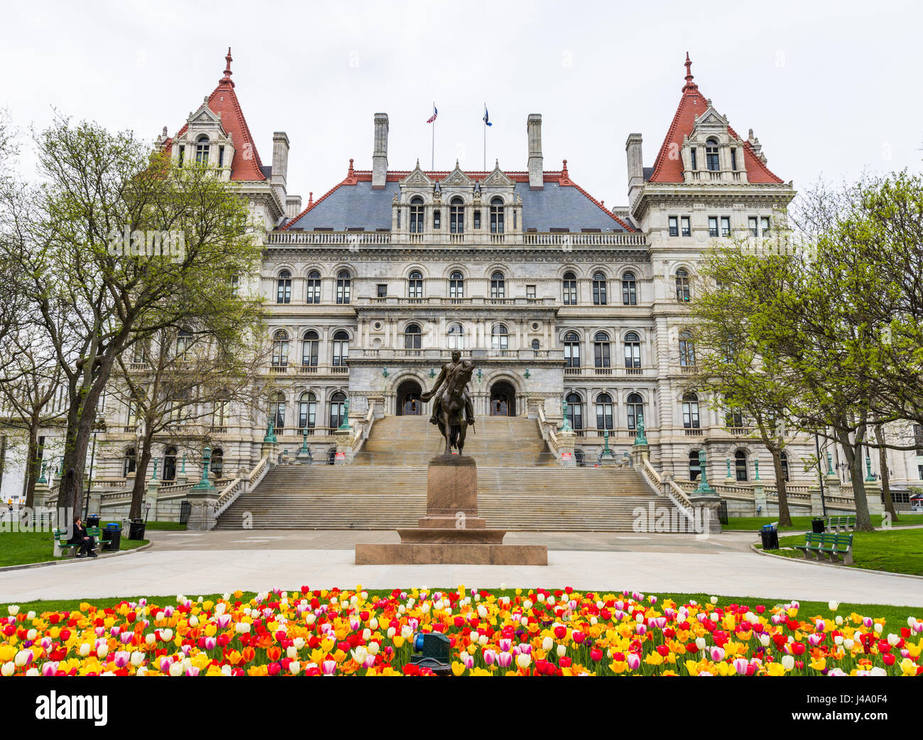 Capitol Building Area in East Capitol Park in Albany, New York Stock