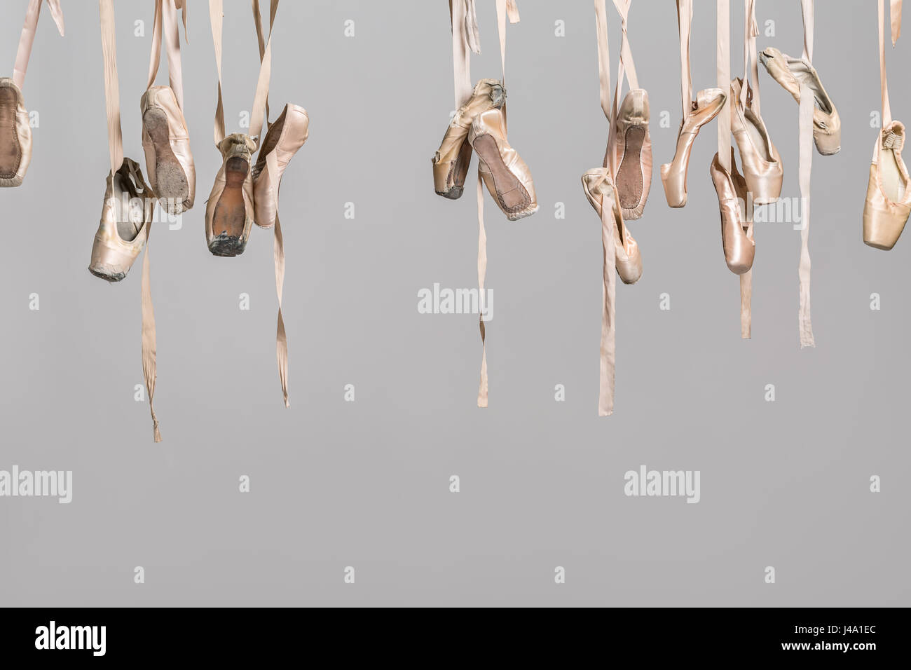 Hanging pointe shoes Stock Photo Alamy