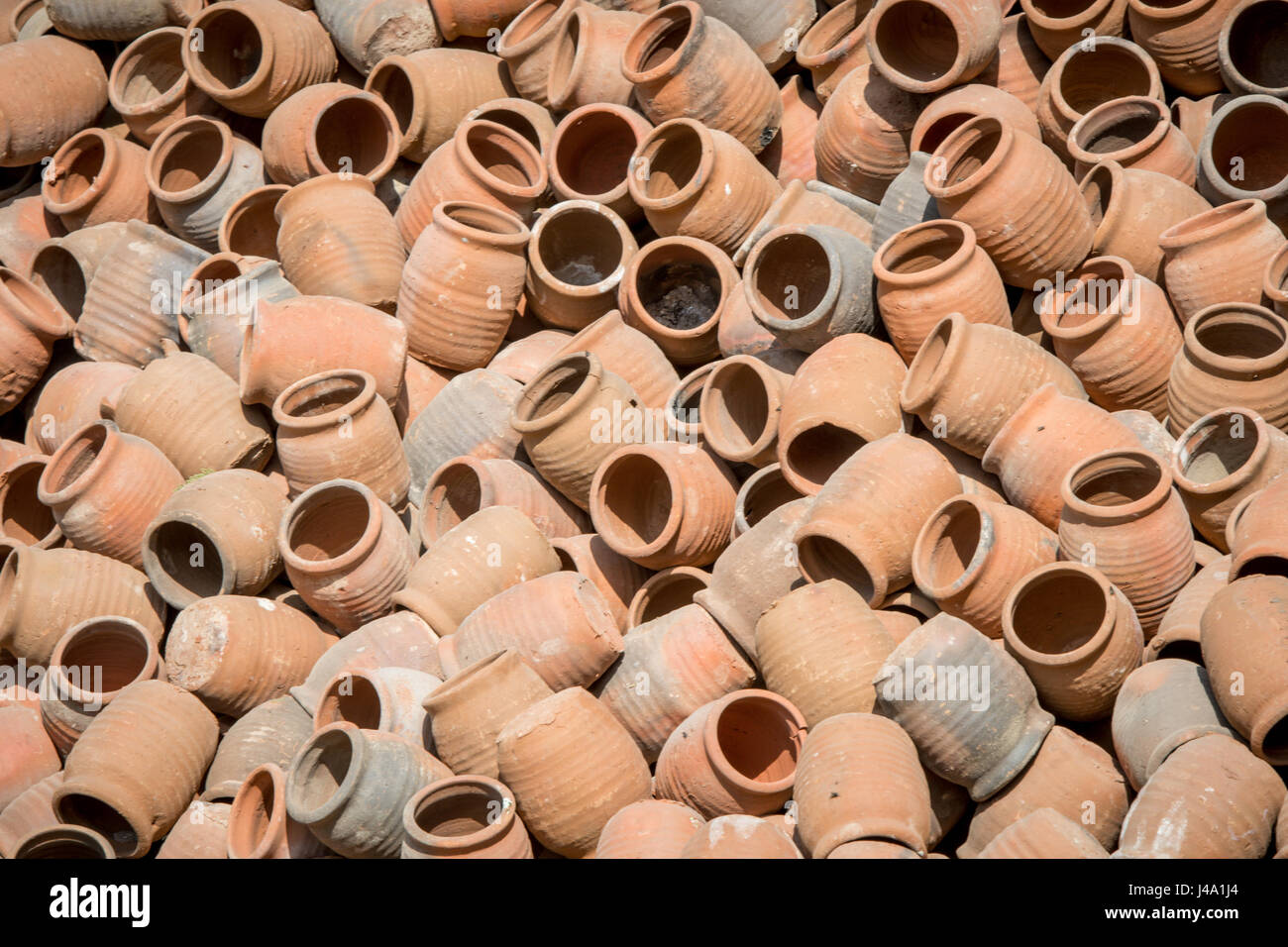 A large pile of clay pots in Jaipur, India Stock Photo Alamy