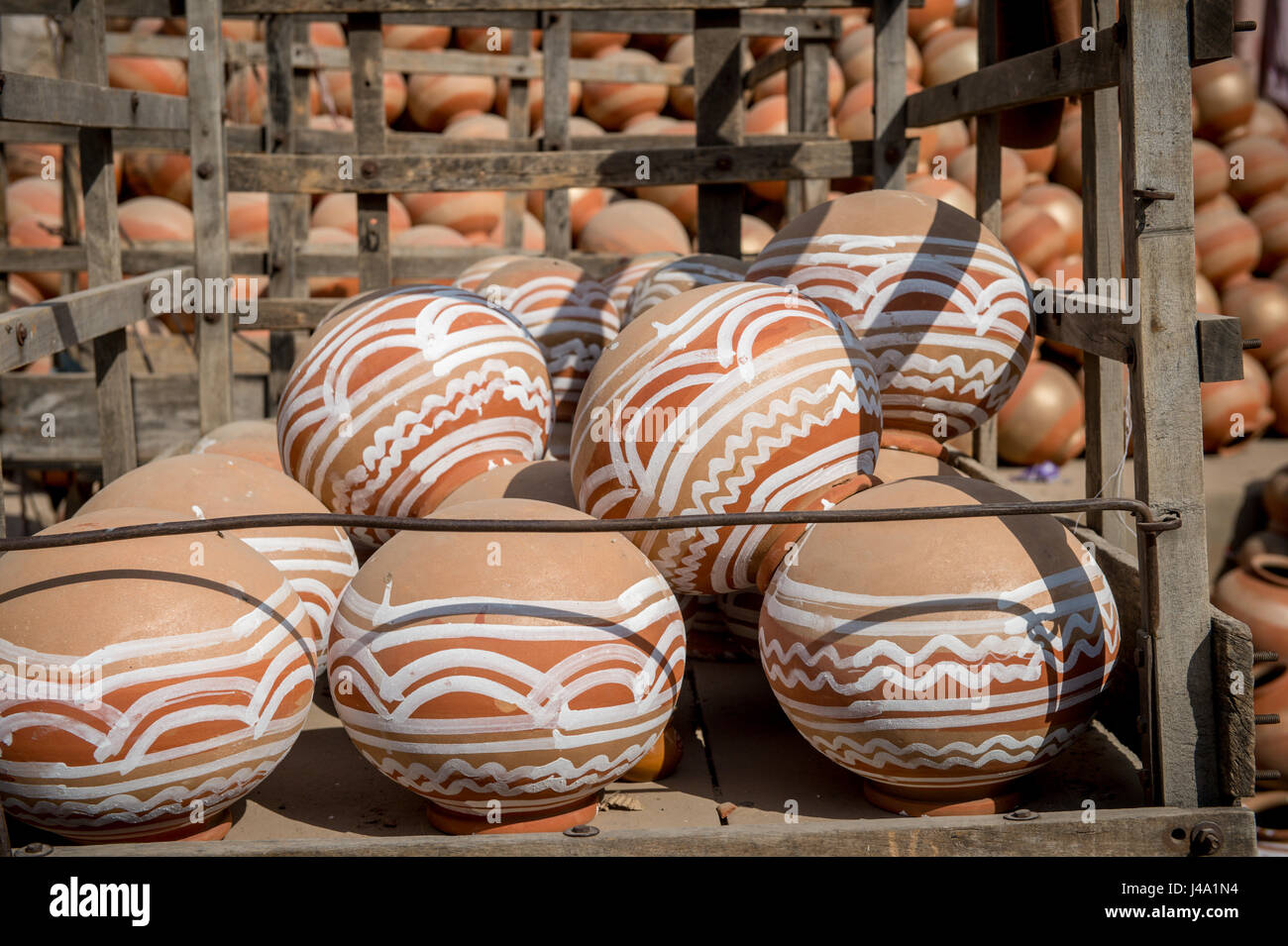 Jaipur, India Spherically clay pots Stock Photo Alamy